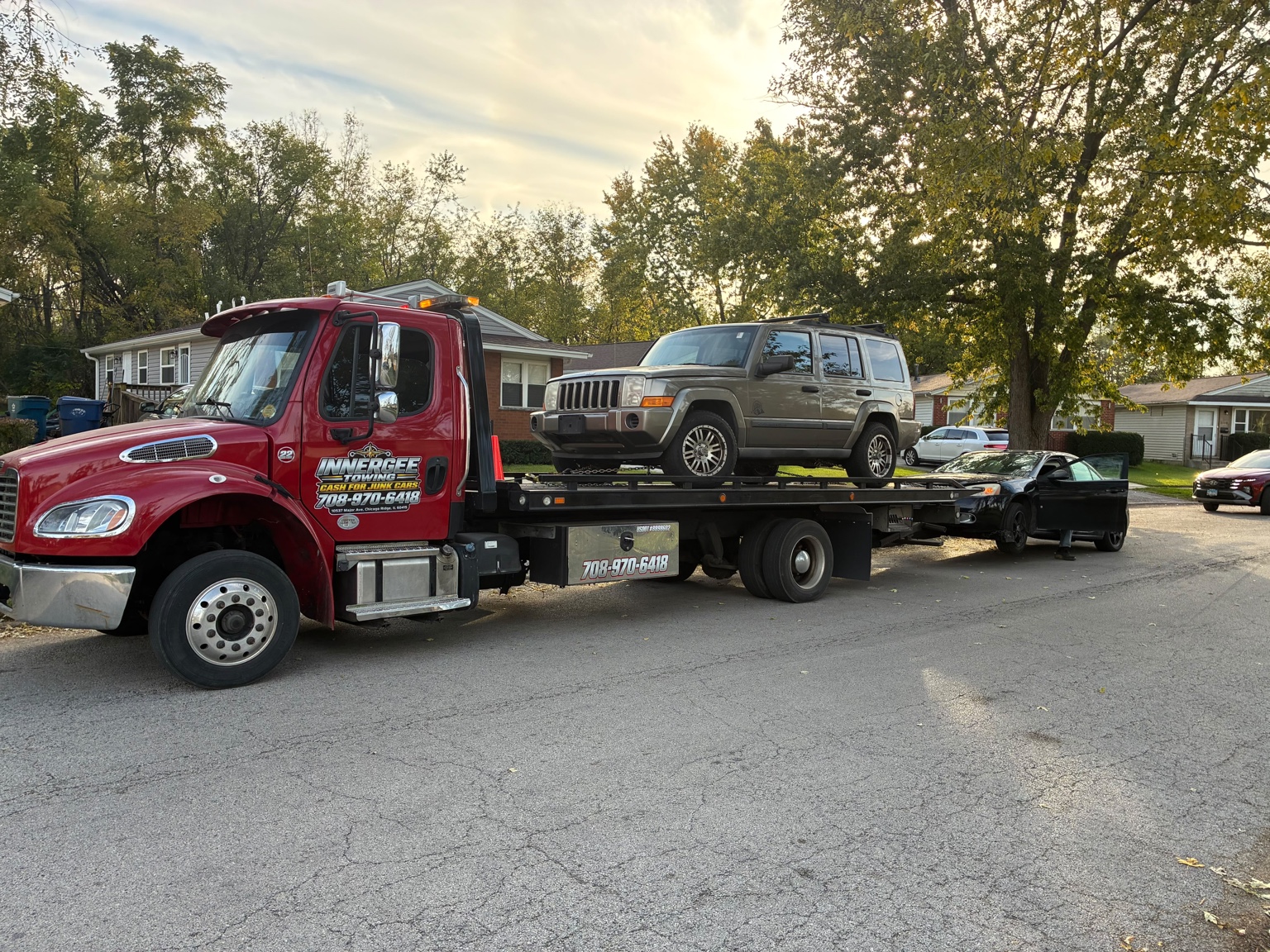 Jeep Commander on the Innergee flatbed